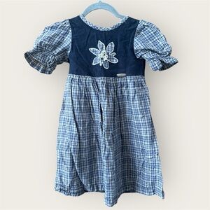 Giesswein made in Austria 100% Linen Checkered Dress 5T short sleeve